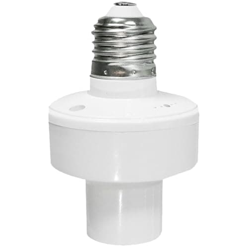 Outanaya Voice Control Lamp Holder E27 Socket Light Bulb Socket Adapter for Led Energy-Saving and Incandescent Bulbs No App or Network Required Easy Install for Garage Workshop Basement