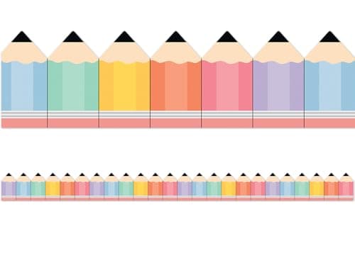Teacher Created Resources Cool for School Pencils Die-Cut Border Trim (TCR6976)