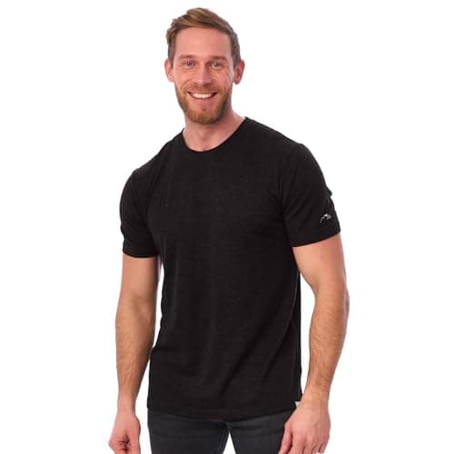 Merino.tech Merino Wool T-Shirt Mens - 100% Merino Wool Undershirt Lightweight Base Layer (Charcoal, XXLarge)