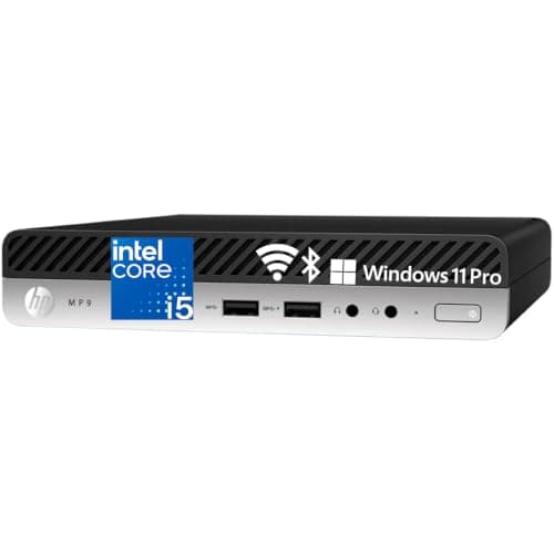 HP Mini Desktop PC, Intel Core 6-Core, 16GB DDR4 RAM, 512GB PCIe SSD, WiFi, Bluetooth, Dual DisplayPort, USB-C, Windows 11 Pro - Business Office Mini Computer
