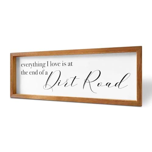 Inspirational Quotes Motivational Rustic Country Affirmations Decorative Wooden Framed Sign Encouragement Farmhouse Hanging Wall Decor Home Office Living Room Bedroom Dining Room Aisle Decoration