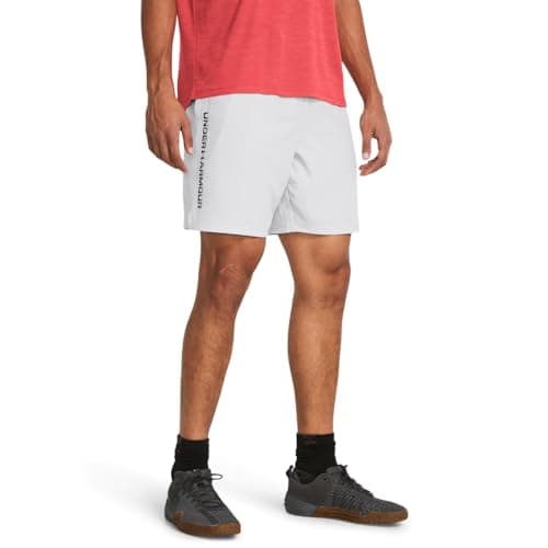 Under Armour Men's Woven Wordmark Shorts, (014) Halo Gray / / Black, 4X-Large Tall