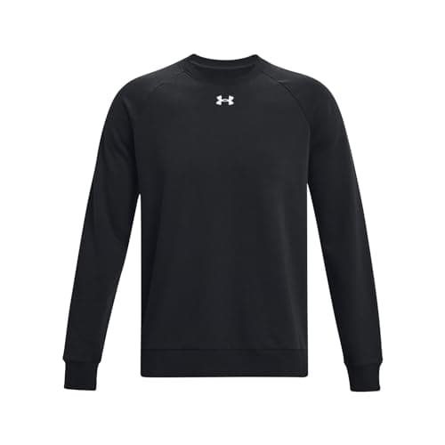 Under Armour Men's Rival Fleece Crew, (001) Black / / White, XX-Large