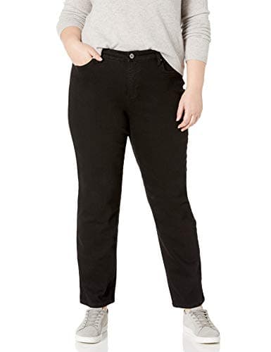 Bandolino Women's Mandie Signature Fit 5 Pocket Jean, Saturated Black, 10 Short