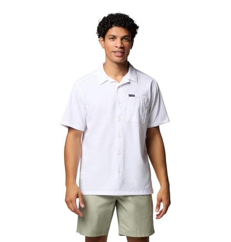 Columbia Men's Utilizer Short Sleeve Camp Shirt, White, 6X