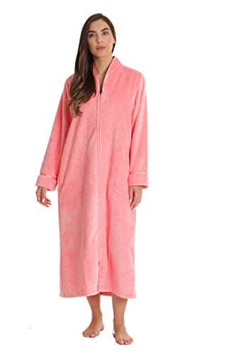 Just Love Plush Zipper Long Robe 6792-COR-XL