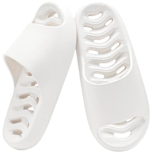 XIXITIAO Shower Shoes With Drain Holes,Non-Slip Shower Slippers for Women Men,Dry Quickly Bath Slippers,Indoor Home Bedroom Pool Spa Guest College Dorm Dorm Room