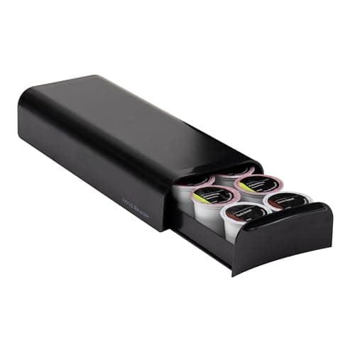 Mind Reader Single Serve Coffee Pod Organizer, 12-14 Coffee Pod Capacity, Black