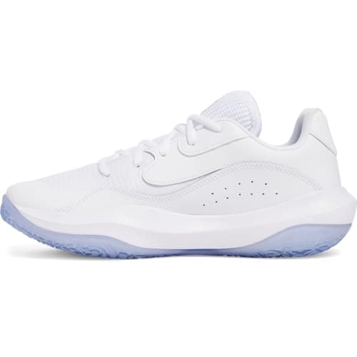 Under Armour Unisex Lockdown 7 Low, (102) White/White/Metallic Silver, 10, US