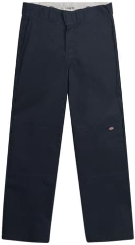 Dickies Women’s Loose Fit Double Knee Work Pants, Dark Navy, 27 RG