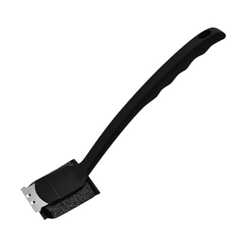 Aunewmei 17" Grill Brush with Scraper Stainless Steel Wire Brush with Spatula Steam Cleaner for BBQ Grill Cleaning
