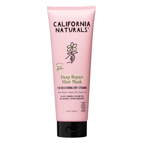 California Naturals Deep Repair Hair Mask for Dry Damaged Hair, with Argan Oil and Shea Butter, Color Safe, Natural, Vegan, Sulfate and Paraben Free, For All Hair Types, 12 fl oz