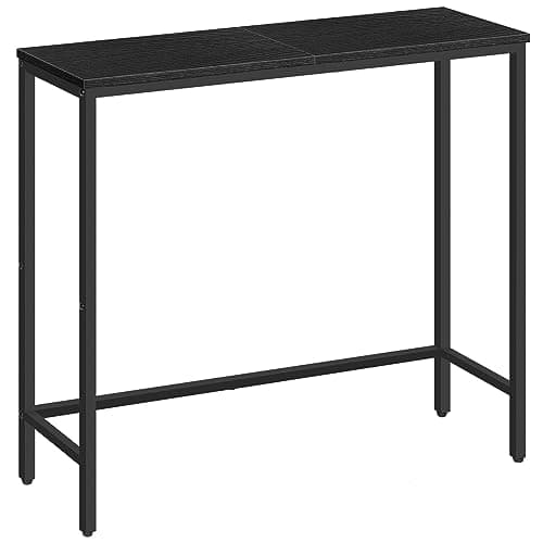 HOOBRO Narrow Console Table, 29.5" Small Entryway Table, Thin Sofa Table, Side Table, Display Table, for Hallway, Bedroom, Living Room, Foyer, Black BK75XG01