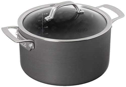 Viking Dutch Oven Non Stick, 6 Quart Hard Anodized Nonstick Cookware Pot with Glass Lid, Dishwasher and Oven Safe, Induction Ready, Gray