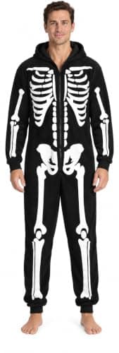 #followme M6259-NEW-S Skeleton Adult Onesie Costume