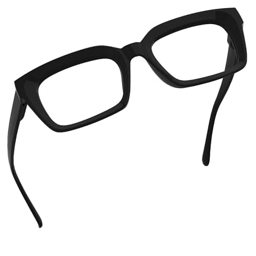 Eyekepper Ladies Reading Glasses - Oversized Square Design Readers for Women Black