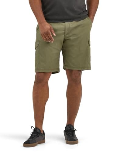 Lee Men's Big & Tall Extreme Motion Crossroad Cargo Short, Olive Night, 44
