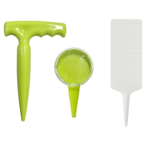 Garden Hand Planter Seeder with Plant Labels Set for Planting,Transplanting Seedling