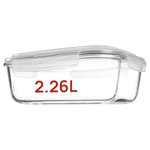 Vtopmart 1Pack 2260ml/76.4oz Extra Large Glass Storage Container with Lid