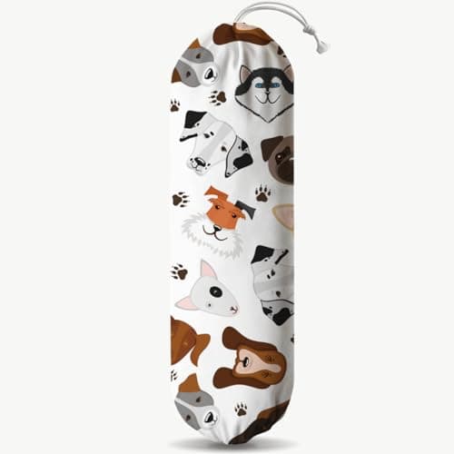 BKDJPC Animal Plastic Bag Holder, Reusable Shopping Bags Storage Organizer Dispenser, Wall Mount Plastic Bag Holders for Grocery Bags, Beach Home Laundry Room Kitchen Decor, Gifts for Women