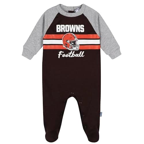 Gerber Baby NFL Team Footed Coverall, Browns, 0-3 Months