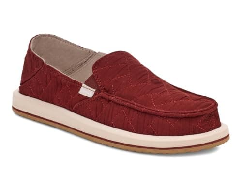 Sanuk Donna Quilted - Women Loafers, Fired Brick, 10