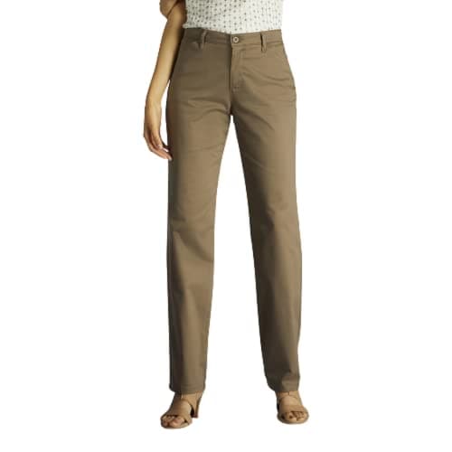 Lee Women's Relaxed Fit All Day Straight Leg Pant Deep Breen 8 Short