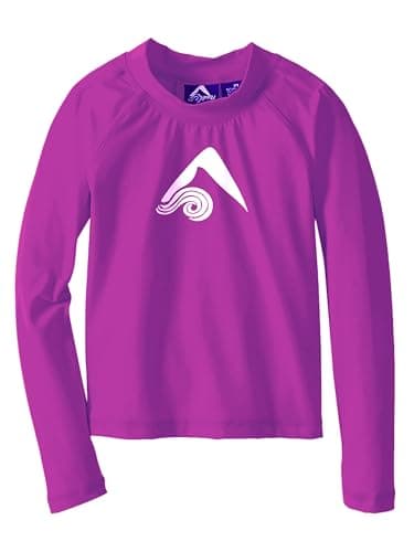 Kanu Surf Girl's Keri UPF 50+ Long Sleeve Rashguard, Purple, 5T