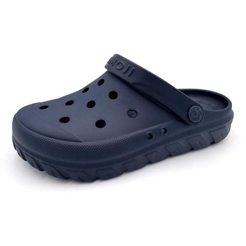 Amoji Garden Clogs Shoes Garden Shoes Gardening Shoes Summer Clogs Yard Shoes CL212 Navy Size 7.5-8 Women/5.5-6 Men
