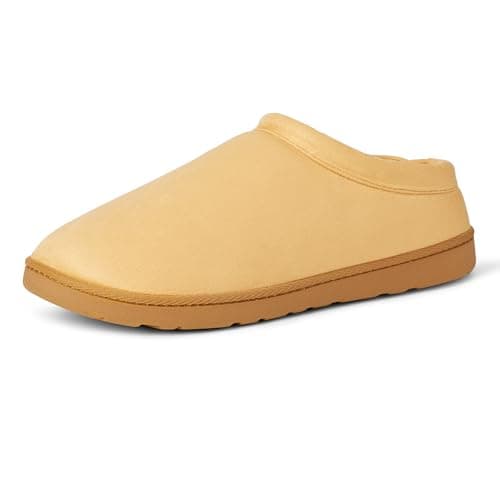 Amazon Essentials Men's Sherpa Clog Slippers, Tan, 7