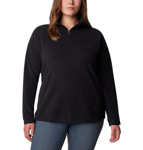 Columbia Womens Glacial IV Half Zip Fleece Jacket, Black, X-Large