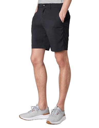 Callaway Men's Opti-Stretch Solid Short with Active Waistband, Caviar, 30