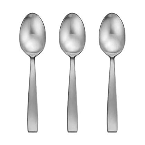 Oneida Everdine Everyday Flatware Serving Spoon, Set of 3, 18/0 Stainless Steel, Silverware Set