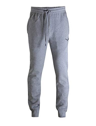 Screenshot Sports-A4051 Mens Premium Slim Fleece Pants Zipper Pockets - Athletic Jogger Fitness Workout Gym Sweatpants-H.Grey-3XLarge