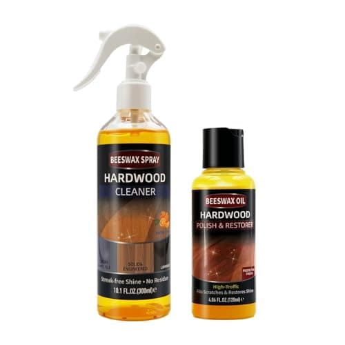 YYSTBESS Furniture Polish Kit: Wood Cleaner Spray & Nourishing Care Oil – For Floors, Kitchen Tables, Desks & All Home Wood Furniture (300ml+120g)