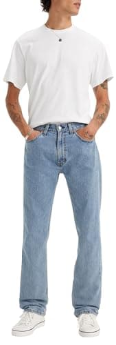 Levi's Men's 505 Regular Fit Jeans (Also Available in Big & Tall), Light Stonewash, 32W x 34L