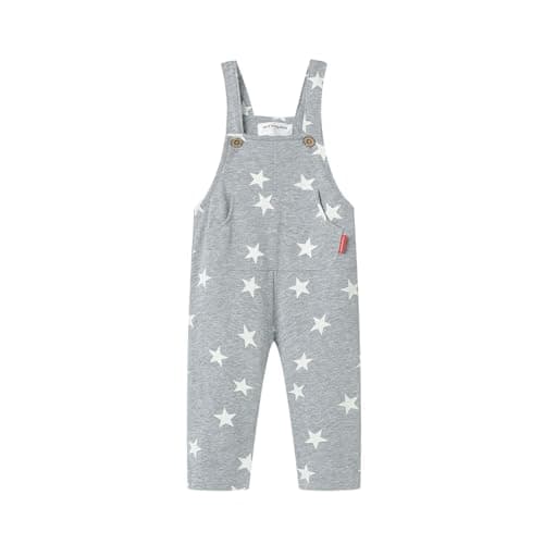 Mud Kingdom Baby Boys Overalls Cute Star 9-12 Months Gray