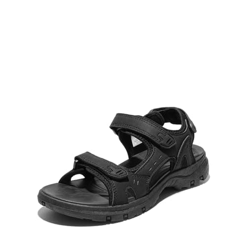 DREAM PAIRS Women's Walking Sport Athletic Sandals Comfort Open Toe Casual Outdoor Hiking Summer Shoes,Size 6,Black,SDSA2401W