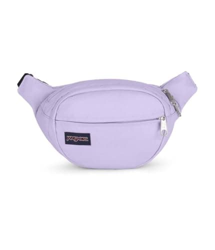 JanSport Fifth Avenue Fanny Pack Crossbody Bags for Women, Men - Stylish, Durable Waist Bag with Adjustable Belt, Main Zippered Pocket, Quick Stash Pocket, Travel Essentials, Pastel Lilac