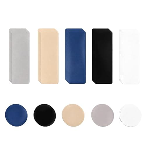 Qocuchu 30 PCS Shoe Patches for Holes, Self-Adhesive Shoe Heel Repair Kit, Multicolored Shoe Hole Repair Patches for Sneakers and Mesh Shoes, 5 Colors & 2 Sizes（Rectangular and Round Shapes）
