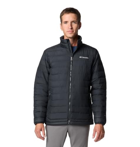 Columbia Mens Powder Lite II Insulated Puffer Jacket, Black, X-Large