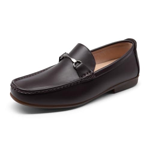 Bruno Marc Men's Dress Loafers Slip On Casual Driving Loafer,Size 7,Coffee,Henry-1