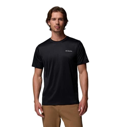 Columbia Men's Hike Crew Short Sleeve T-Shirt, Black, X-Small