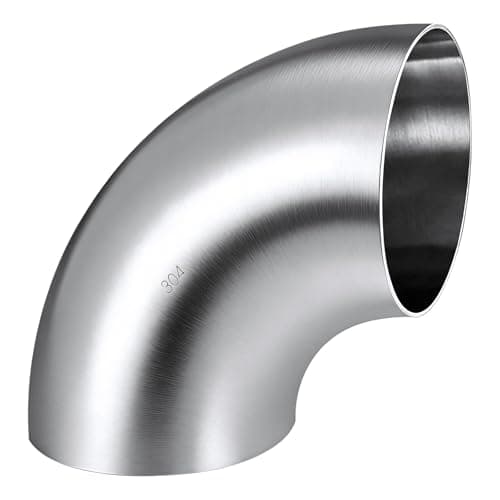 Tongze 3 Inch 90 Degree SS304 Stainless Steel Bend Tube Exhaust Elbow Pipe 1.35mm Thickness for Car Customized Modified Exhaust System-Pack of 1