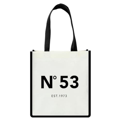 53th Birthday Gifts for Women - Decorations for Her - 53 Year Old Gifts for Female Mom Wife Friend Sister Aunt - Beach Bag Canvas Totebag Grocery Bags Reusable Shopping Bags