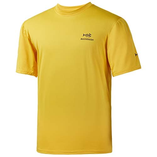 BASSDASH Men’s UPF 50+ Sun Protection Fishing Shirt Short Sleeve UV T-Shirt