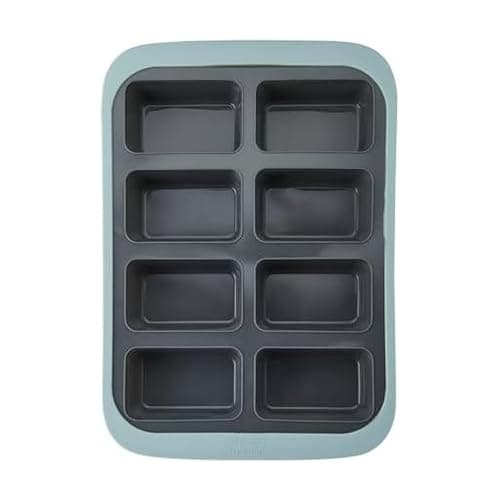 Chicago Metallic 8-Cup Silicone Loaf Pan, 9x5 -Inch Nonstick Bakeware with Wire-Reinforced Rim, BPA-Free Food-Grade Silicone, Oven Safe to 428°F, Dishwasher Safe, Easy Bread Release