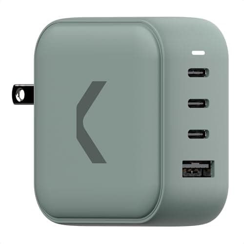 CLEMM Core 100W Fast Charging Power Adapter for MacBook Pro, iPhone 17/16/15/14/13/12/11/X, iPad, Samsung Galaxy S24/S23 & More - GaN, PD 3.0, QC 4.0, PPS, USB-C × 3 & USB-A × 1, Clemm Gray