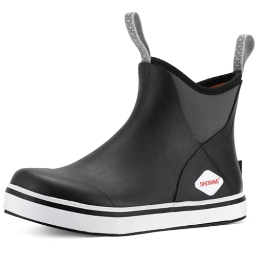 Showave Kid's Deck Rain Boots Waterproof Rubber Mud Boots, Toddler 8