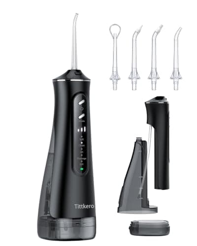Cordless Water Flosser for Teeth, 300ML Detachable Tank Oral Irrigator